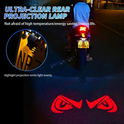 HJG Devil Eye Shadow Light License Plate Ground Projector Shadow Devil Eyes Red/Blue/White/Purple Universal for Two Wheelers/Cars/SUV Ground Devil Eyes Light Projection Universal For All Bikes and Cars LIU HJG License Plate Devil Eye Shadow Projector - HJGstore.com