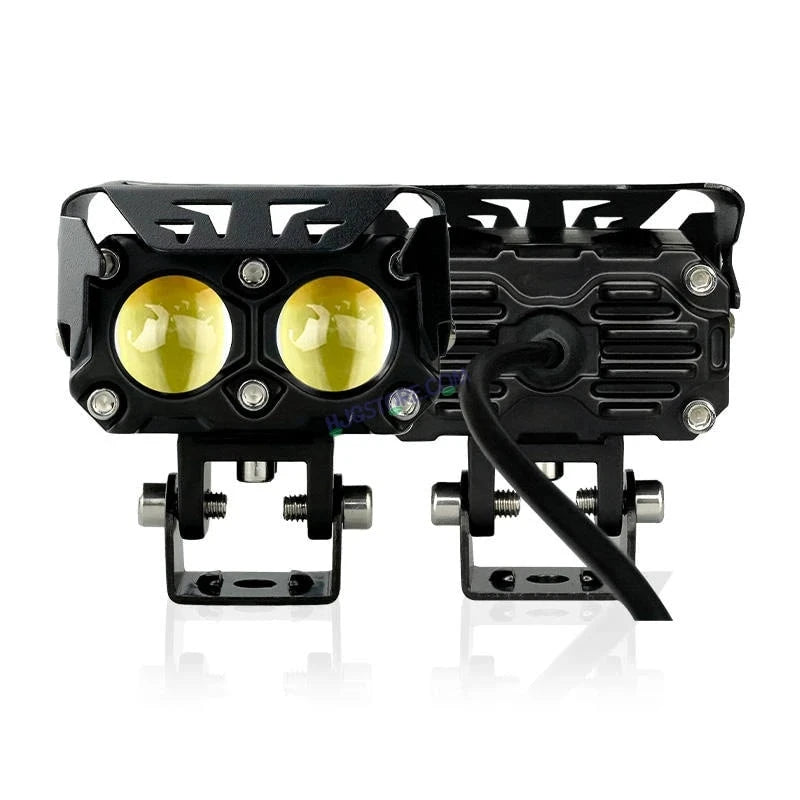 HJG Future Eyes 2 Lens with Wiring Kit Foglight 60W 2 Lens Future Eyes Fog Projector Lens 2pc Foglight White/Yellow/Flash Modes 60W Foglight LED Fog Lights White/Yellow/Flash (60W) Universal For All Cars Bikes LIU HJG Future Eyes 2 with Wiring Harness Kit - HJGstore.com