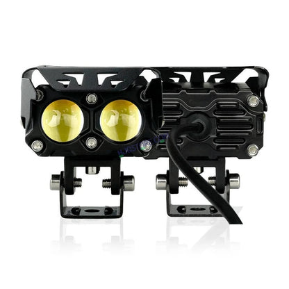 HJG Future Eyes 2 Lens with Wiring Kit Foglight 60W 2 Lens Future Eyes Fog Projector Lens 2pc Foglight White/Yellow/Flash Modes 60W Foglight LED Fog Lights White/Yellow/Flash (60W) Universal For All Cars Bikes LIU HJG Future Eyes 2 with Wiring Harness Kit - HJGstore.com