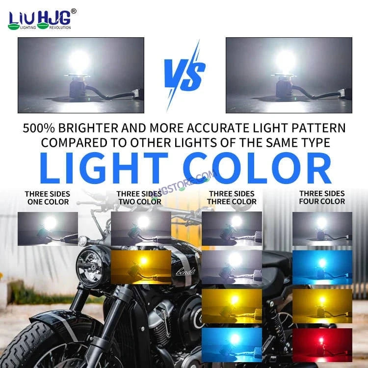 HJG M3 Mini 60W White/Yellow H4 Dual Beam New Model LED Bulb AC/DC Headlight LED Bulb White/Yellow Hi/Lo 60W H4 LED for Bike Car Light H4 LED with Fan Conversion Kit Hi/Lo Beam Headlight 12V/24V for Bike/Car, Set of 1, 6000 LM 60W, White/Yellow Hi/Lo - HJGstore.com