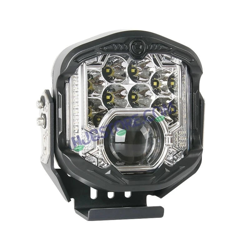 HJG GodsEye Side Shooter 1 LED with 8 CREE LED White/Red Off Road 7 inch 95W LED Headlight Spot Light Fog Light Universal For Bike, Truck, Jeep, Car Bike Led Headlights LED Fog Lights For Motorcycle Car SUV Lights, Pack of 1 LIU HJG GodsEye Side Shooter - HJGstore.com