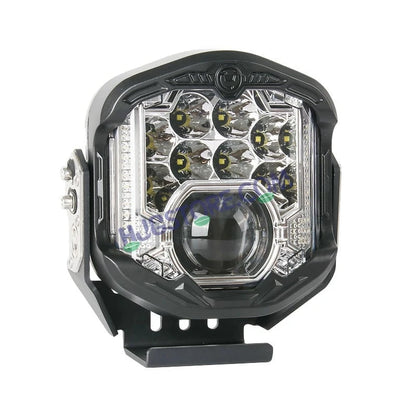 HJG GodsEye Side Shooter 1 LED with 8 CREE LED White/Red Off Road 7 inch 95W LED Headlight Spot Light Fog Light Universal For Bike, Truck, Jeep, Car Bike Led Headlights LED Fog Lights For Motorcycle Car SUV Lights, Pack of 1 LIU HJG GodsEye Side Shooter - HJGstore.com