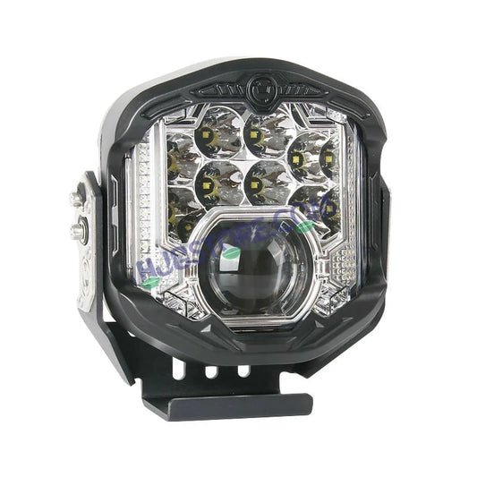 HJG GodsEye Side Shooter 1 LED with 8 CREE LED White/Red Off Road 7 inch 95W LED Headlight Spot Light Fog Light Universal For Bike, Truck, Jeep, Car Bike Led Headlights LED Fog Lights For Motorcycle Car SUV Lights, Pack of 1 LIU HJG GodsEye Side Shooter - HJGstore.com