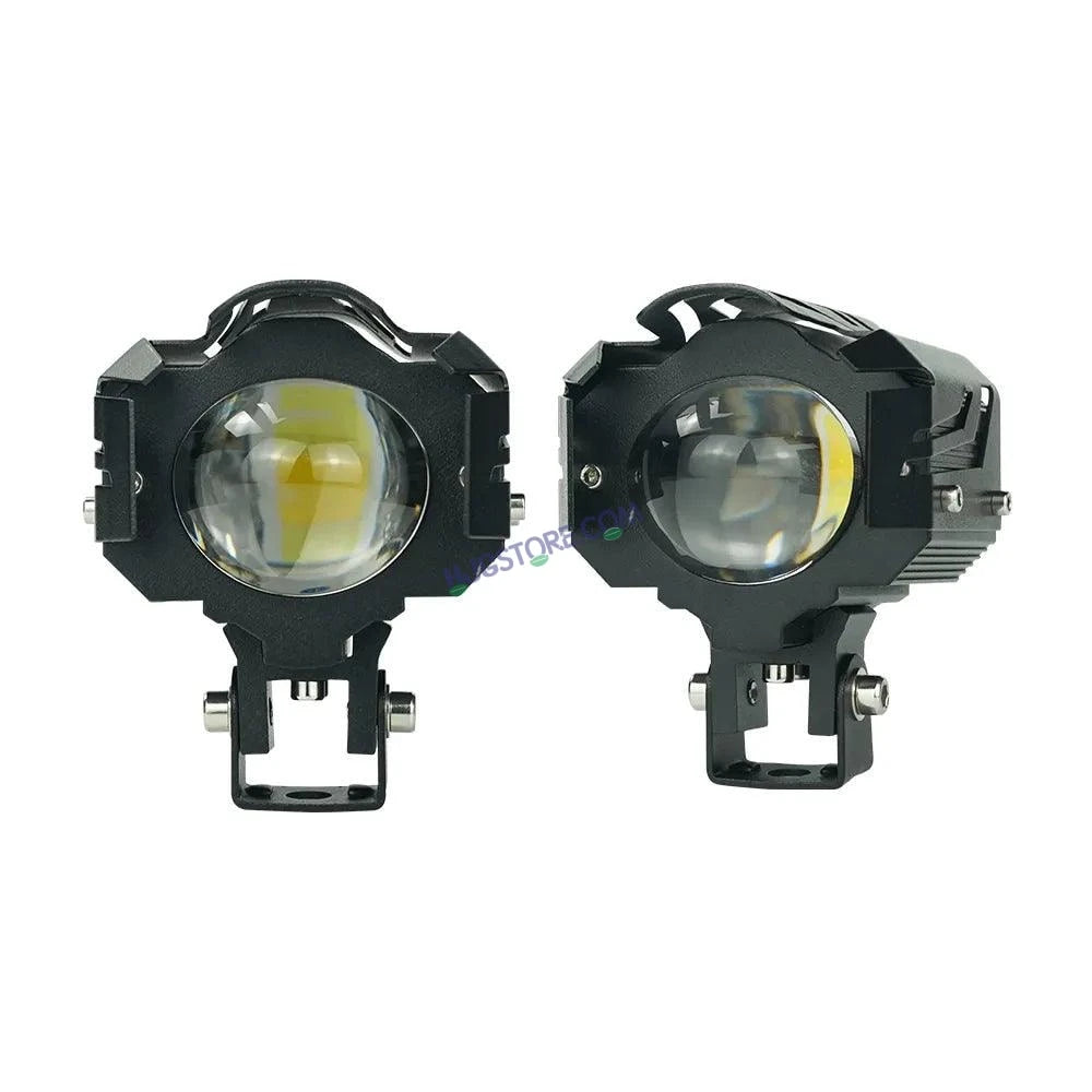 HJG New Design U Design 1194-1 120W Dual Color Mini Led Motorcycle Fog Light Head Light Headlight Led Auxiliary Spot Led Lights for Motorcycle, Car, SUV - HJGstore.com