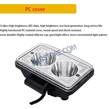 HJG W10 5x6" Classic Square Foglight Headlight 31W 6 Inch Foglight White/Yellow DRL Dual LED Foglight Amber/White DRL White Light 31W Foglight Ultra Wide Dual Intensity LED Driving Fog Lights Universal For All Cars & Bikes LIU HJG Classic W10 5x6 Inch Fog - HJGstore.com