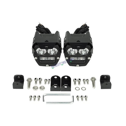 HJG 2 LED Robotic 140W Foglight with Spot and Wide Spread White/Yellow Light 140W Foglight Ultra Wide Dual Intensity LED Driving Fog Lights White/Yellow (2*70W = 140W Total) Universal For All Cars & Bikes LIU HJG Robotic 2 LED 140W Foglight White/Yellow - HJGstore.com