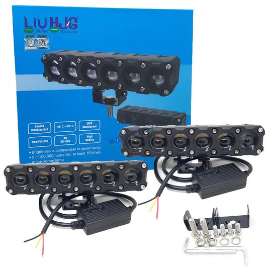 LIUHJG LIU HJG Future Eyes 6 Lens Heavy 180W 6 Lens MEGA DRIVE Fog Light For Bike/Car/Thar/Jeep ( Cool White, 90W each * 2 = 180W Total ) - Pack of 2 HJG Future Eyes 6 Lens - HJGstore.com