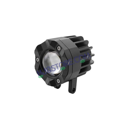 HJG Poki Foglights Mini Crystal Projector LED Fog Lights | 40W 12,000LM Super Bright Dual Shot | Cool White & Yellow with Red DRL & Flash Mode | Universal Fit for Bike, Motorcycle, Car, Thar & Jeep (Pack of 2) - HJGstore.com