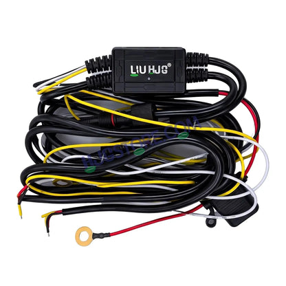 HJG Wireless Bluetooth Wiring Harness Kit for Auxiliary Fog Lights, Dual Color 3 Wire, High Power Relay, Integrated 3-Button Smart Remote Switch, Waterproof Plug & Play Control Cable for Motorcycles, Bikes, Cars, ATVs & SUVs - HJGstore.com