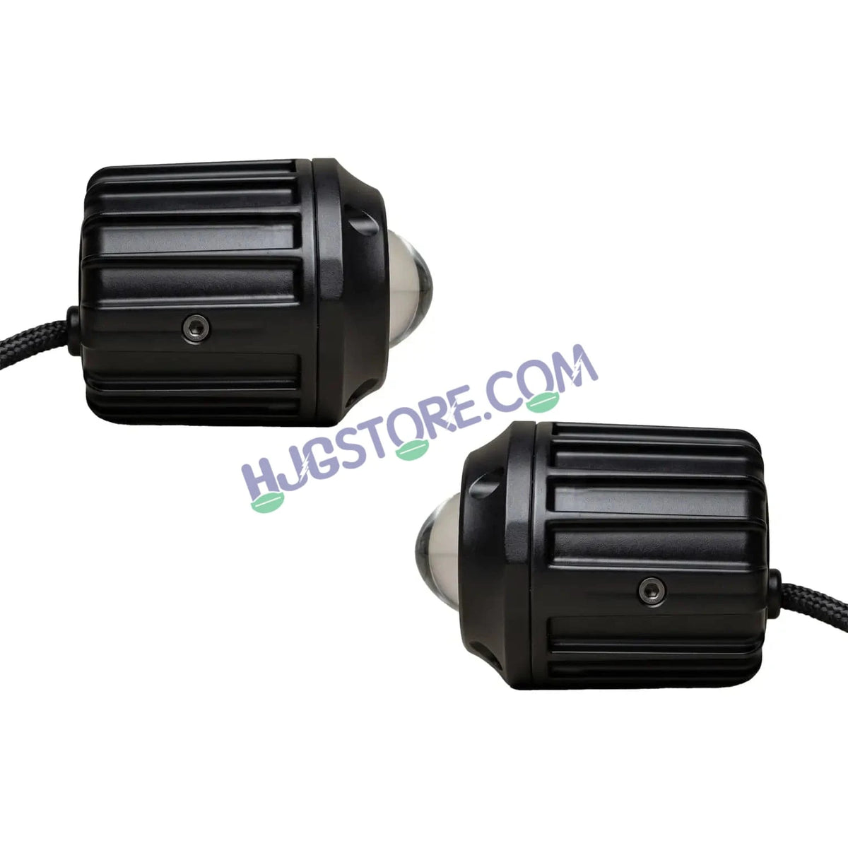 HJG Poki Foglights Mini Oval Projector LED Fog Lights | 40W 12,000LM Super Bright Dual Shot | Cool White & Yellow with Red DRL & Flash Mode | Universal Fit for Bike, Motorcycle, Car, Thar & Jeep (Pack of 2) - HJGstore.com