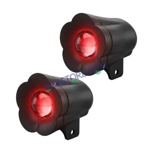 HJG Poki Foglights Mini Flower Projector LED Fog Lights | 40W 12,000LM Super Bright Dual Shot | Cool White & Yellow with Red DRL & Flash Mode | Universal Fit for Bike, Motorcycle, Car, Thar & Jeep (Pack of 2) - HJGstore.com