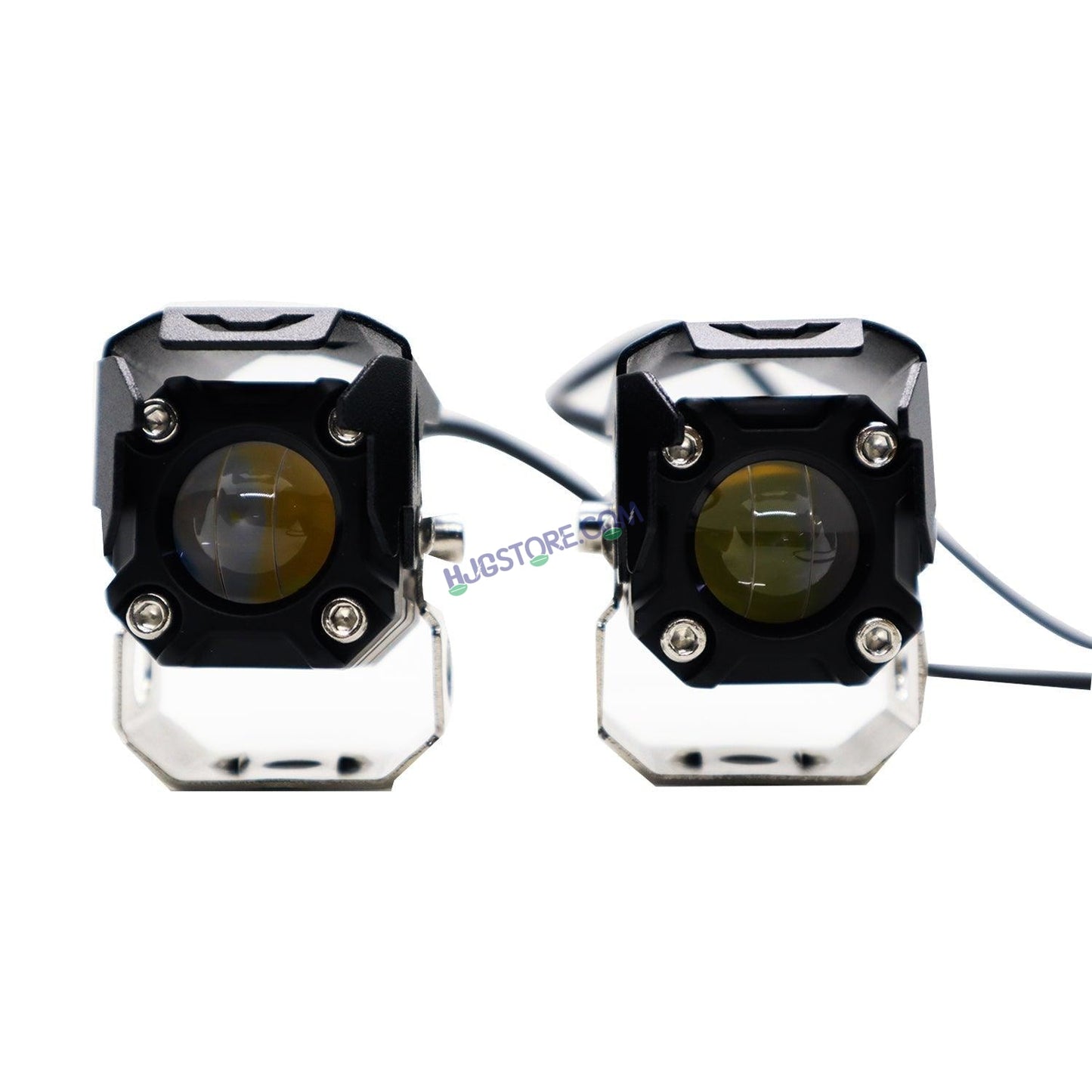 HJG 120W Mini LED Fog Projector Fog Light LED Work Light Fog Lamp Dual Color Motorcycle Lights Spot Light High beam/Low beam Electric Cars (Headlights) (12-80V DC – 60W) - HJGstore.com