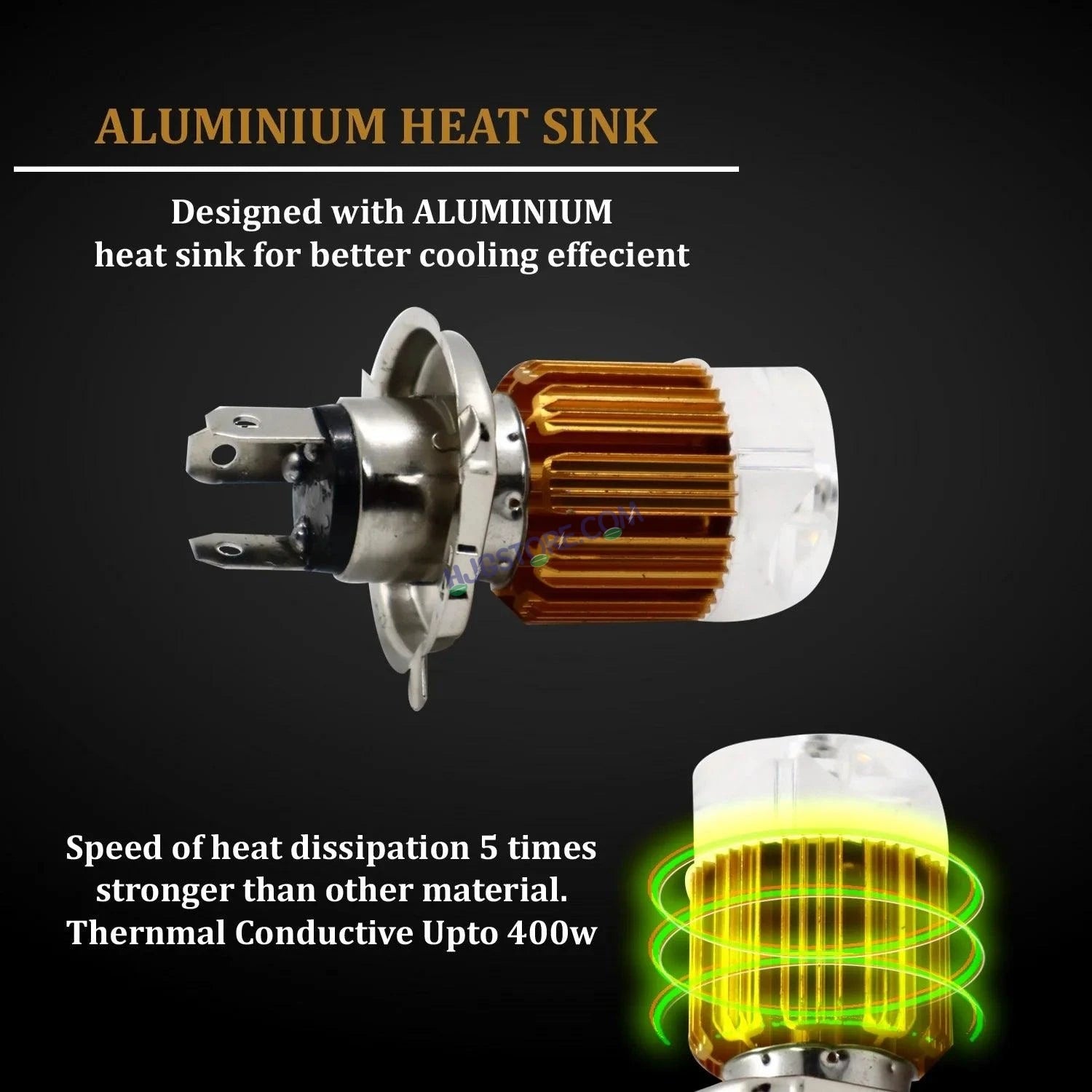 White/MultiColor H4 Headlight Bulb for Bikes Universal For Car Universal For Bike (Upper Multicolor/Dipper White, Type H4 headlight bulb) - HJGstore.com