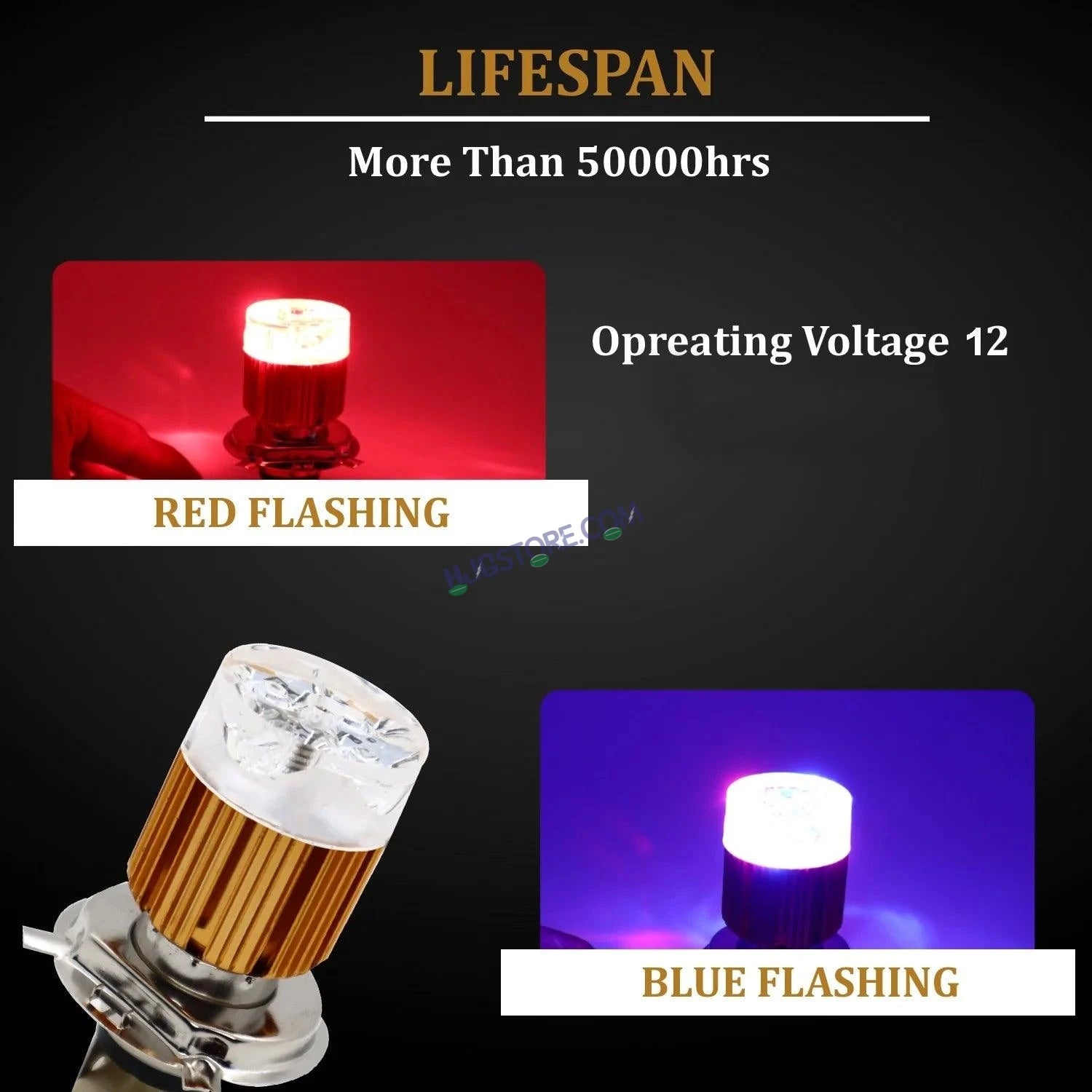 White/MultiColor H4 Headlight Bulb for Bikes Universal For Car Universal For Bike (Upper Multicolor/Dipper White, Type H4 headlight bulb) - HJGstore.com