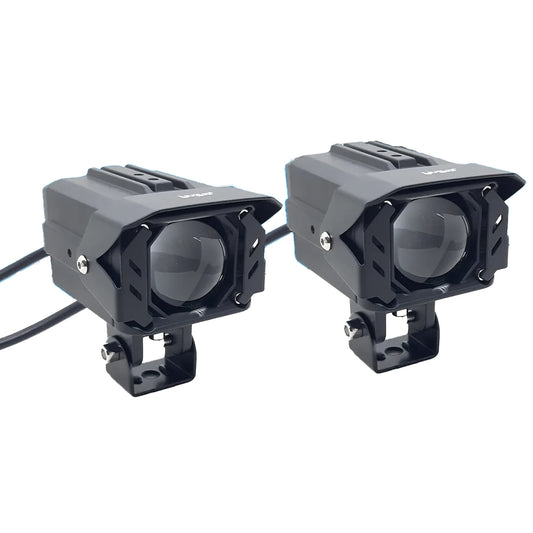 HJG Projector Shutter Original 200W Camera Lens Fog LED Laser Projector HJG Fog Light with Red Devil Lens 200W Red/White (Low and High Beam) MEGA DRIVE Fog Light For Bike/Car/Thar/Jeep/SUV/Universal ( Cool White ) - Pack of 2 - HJGstore.com
