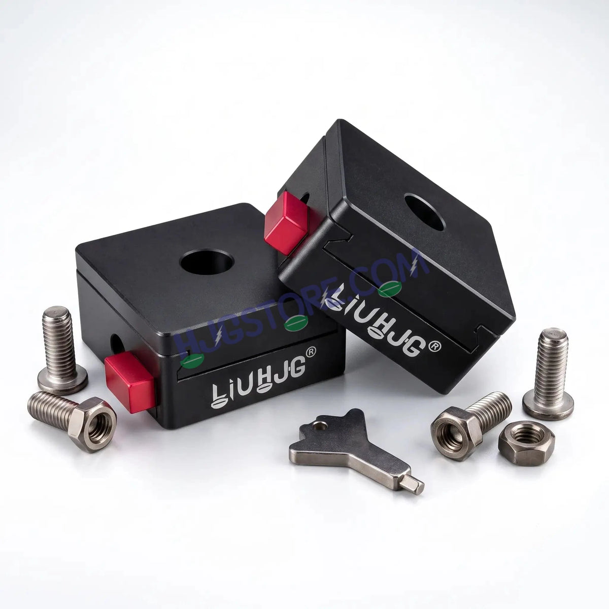 HJG Quick-Release Detachable Fog Light Clamp Set with Anti-Theft Lock Key | CNC Aluminum | HJG Removable Foglight Clamp | Universal Heavy-Duty Mounting Bracket for Auxiliary LED Lights - HJGstore.com