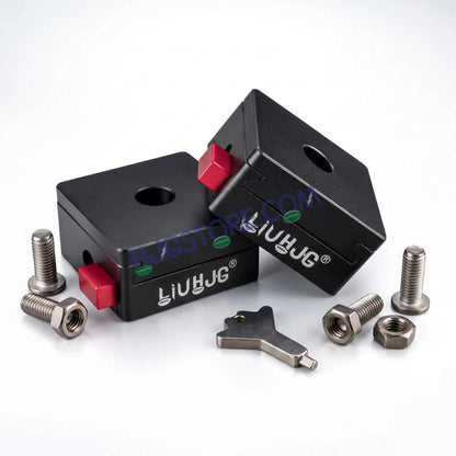 HJG Quick-Release Detachable Fog Light Clamp Set with Anti-Theft Lock Key | CNC Aluminum | HJG Removable Foglight Clamp | Universal Heavy-Duty Mounting Bracket for Auxiliary LED Lights - HJGstore.com