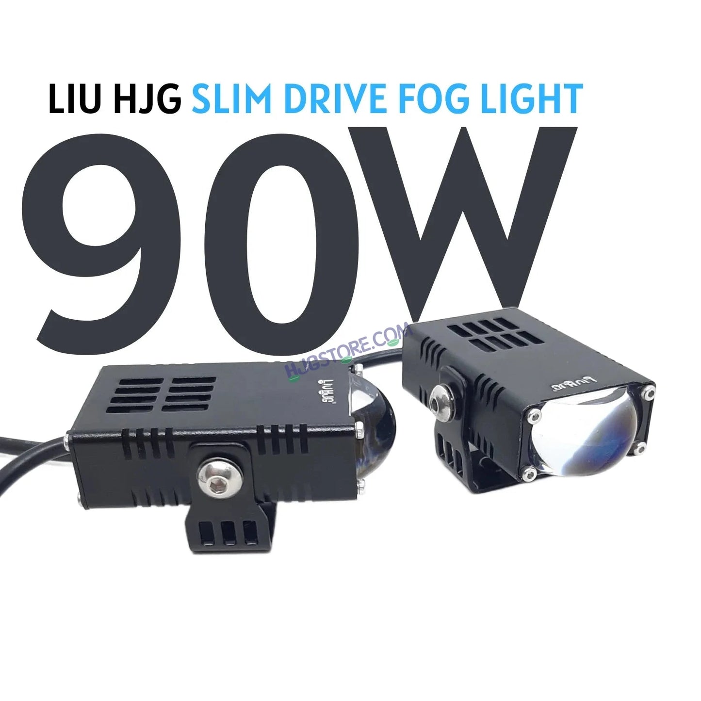 LIUHJG LIU HJG Waymaker Fog Light Dual Colour Fog Light Mini Drive Yellow White & Red Devil Eye Slim Drive Light Version 4 With Red Devil Eye And Wiring With Canbus Universal For All Cars and Motorcycles (2Pcs) HJG - HJGstore.com