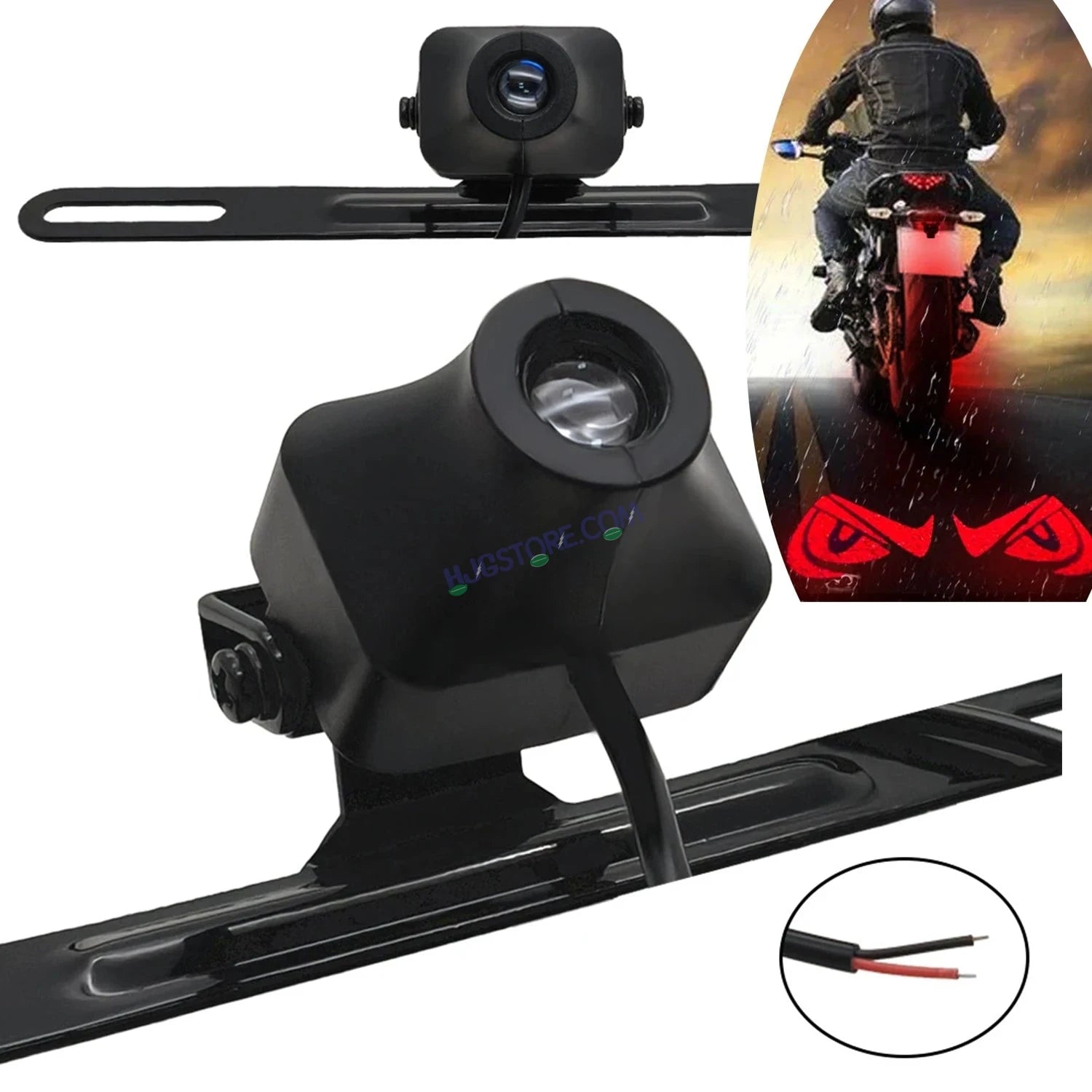 HJG Devil Eye Shadow Light License Plate Ground Projector Shadow Devil Eyes Red/Blue/White/Purple Universal for Two Wheelers/Cars/SUV Ground Devil Eyes Light Projection Universal For All Bikes and Cars LIU HJG License Plate Devil Eye Shadow Projector - HJGstore.com