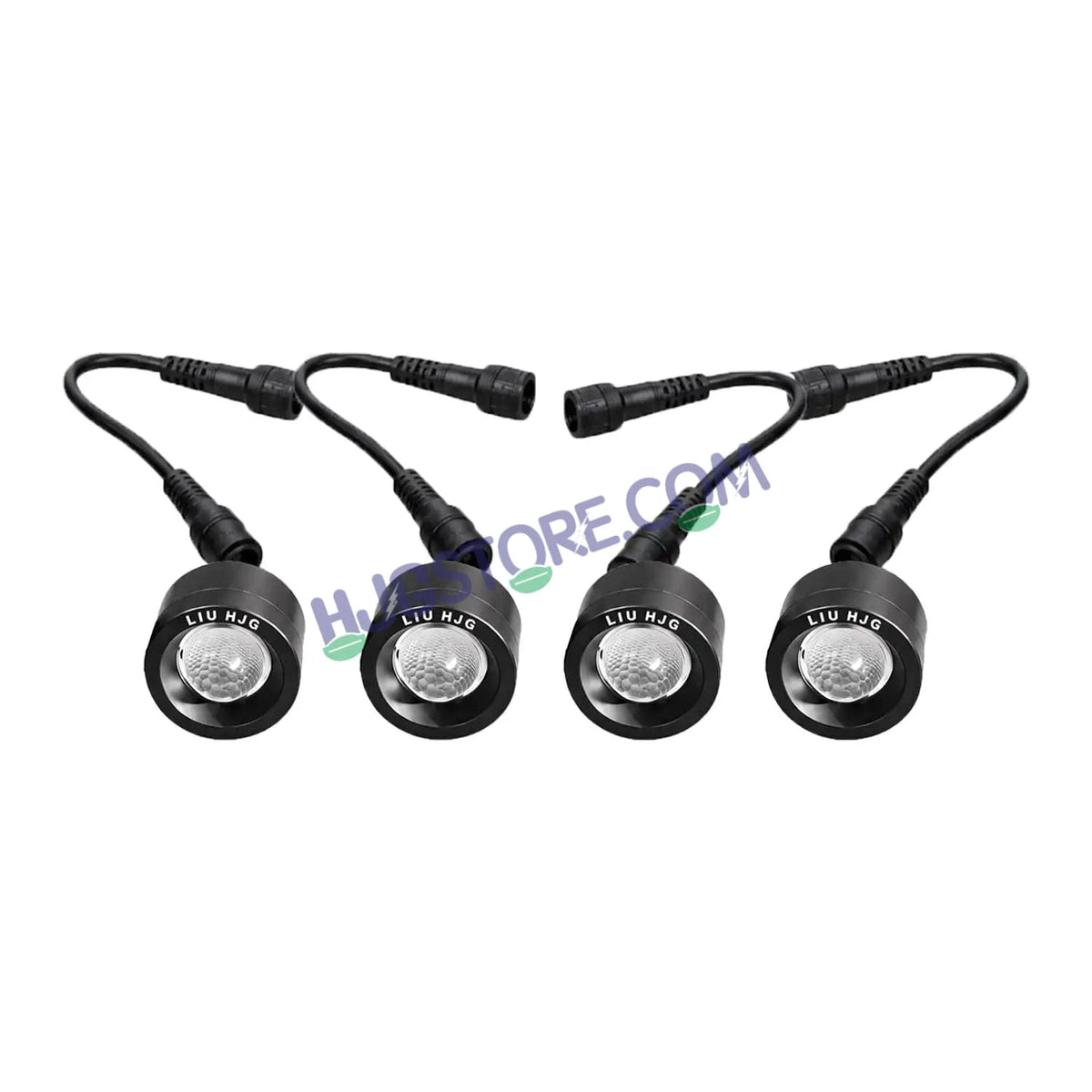 HJG 4 Pcs Motorcycle LED Strobe Light Kit with Remote Control, Wiring Harness, Relay Module & Switch - RGB Multi-Color Flashing Auxiliary Projector Lights - Universal Fit for Bikes, Cars, SUVs, Cruisers & Custom Builds - HJGstore.com