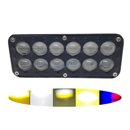 HJG 12 LED Red Blue Foglight with 5 Modes and Red Blue Flash DRL 12 LED Foglight Light Red Blue Flashing Light Multiple Connecting White, Yellow, White + Yellow, Flash, Red Blue Flash HJG - HJGstore.com