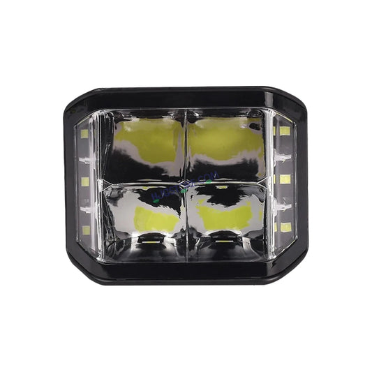 HJG W28 Helao 4x4 Lens CREE Foglight 60W 4x4 Lens Square Edge W28 4 Lens Square Edge 1pc Foglight 60W Foglight Ultra Wide Intensity LED Foglight White CREE Spread Foglight (60W) Universal For All Cars & Bikes LIU HJG W28 Helao 4x4 Lens Foglight Edge Light - HJGstore.com