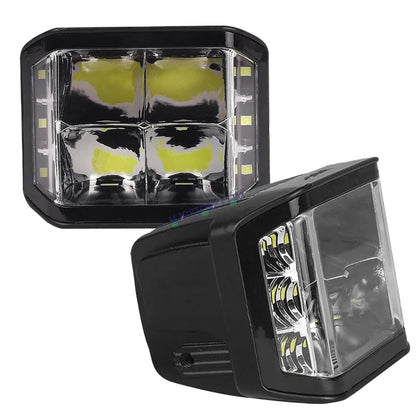 HJG W28 Helao 4x4 Lens CREE Foglight 120W 4x4 Lens Square Edge W28 4 Lens Square Edge 2pc Foglight 120W Foglight Ultra Wide Intensity LED Foglight White CREE Foglight (120W) Universal For All Cars & Bikes LIU HJG W28 Helao 4x4 Lens Foglight Edge Light 2pc - HJGstore.com