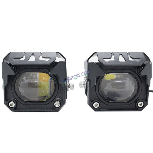 HJG Projector Box LED Fog light DUAL COLOUR ALL IN ONE LED FOG LIGHT 60W 12- 80V LIGHT FOR OFF ROAD SAFETY (Set of 2 with switch) - HJGstore.com