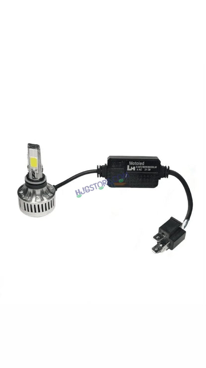 HJG M4 Mini ORIGINAL LED Headlight Bulb H4 80W For All Motorcycles (Low and High Beam Bulbs (White) AC/DC 80Watt 4 Side Chip) - Type H4 - HJGstore.com