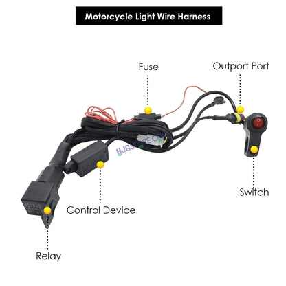 HJG 5 LED 100W Round CREE Foglight Foglamp with Yellow Cover 100W 5 LED HJG 100W 5 LED Car Accessories Led Headlights Lights Led Fog Lights For Motorcycle Car SUV Lights, Set of 2 with Wiring Harness Kit HJG 5 LED Round 100W - HJGstore.com