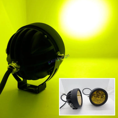 HJG 6 LED 120W Round CREE Foglight Foglamp with Yellow Cover 120W 6 LED HJG 120W 5 LED Car Accessories Led Headlights Lights Led Fog Lights For Motorcycle Car SUV Lights, Set of 2 with Wiring Harness Kit HJG 6 LED Round 120W - HJGstore.com