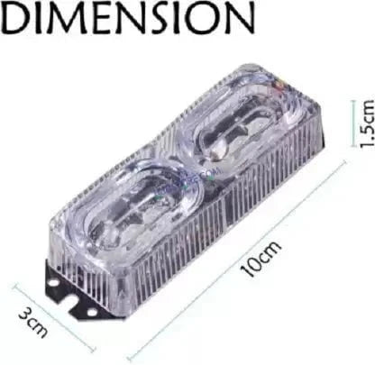 HJG New License Plate Red Blue Strobe Light Multi Color Strobe Light with Flashing Handle Light Multi Color Universal for Motorcycle, Car, SUV Set of 1 Strob Light HJG, Transparent, Red Blue) - HJGstore.com