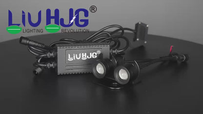 HJG 2 Pcs Motorcycle LED Strobe Light Kit  with Remote Control, Wiring Harness, Relay Module & Switch - Multi-Color Flashing Auxiliary Projector Lights - Universal Fit for Bikes, Cars, SUVs, Cruisers & Custom Builds
