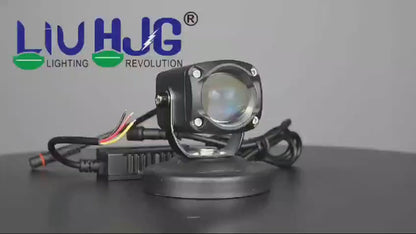 HJG Lemon Green Tri Color Foglight HJG Lime Green Mini Drive V6 Version 6 1 Lens Mini Drive Light Red Devil Eye Light, Lemon Green Light, White, Yellow Multiple Connecting Red Yellow White Color With Canbus Wiring HJG Lemon Green Tri Color Fog light