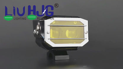 HJG Transformer Foglight 120W Foglight Foglamp White Yellow with Yellow Glass HJG Transformer Foglight HJG Car Accessories Led Headlights Mini Driving Lights Led Fog Lights For Motorcycle Lights, Set of 2