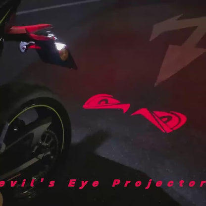 HJG Devil Eye Shadow Light License Plate Ground Projector Shadow Devil Eyes Red/Blue/White/Purple Universal for Two Wheelers/Cars/SUV Ground Devil Eyes Light Projection Universal For All Bikes and Cars LIU HJG License Plate Devil Eye Shadow Projector