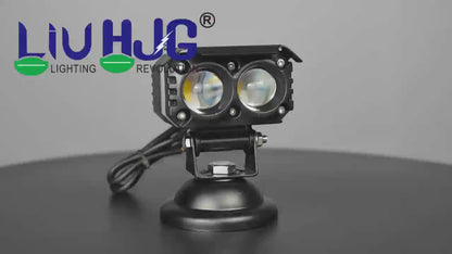 HJG M Series RGB DRL 2 Lens Projector Lens 2pc Foglight RGB DRL Modes 2 Lens LED Projector Fog Lens 50W with RGB DRL Foglight Ultra Wide Dual Intensity LED Fog Lights White/Yellow/RGB DRL Projector (50W) Universal For All Cars & Bikes LIU HJG RGB Foglight