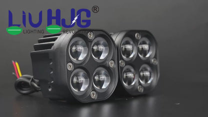 HJG 4x4 CREE LED Foglight Rectangle Mini Rgbw 12v Modular Offroad Led Pods Laser Rgb 3 Inch Led Work Light, Set of 2 HJG Foglight