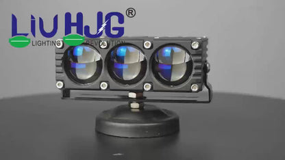 HJG Blaze 3 Lens Waymaker Pro 240W Blaze 3 Lens Foglight New Model LED Foglight with Laser Spot and Wide Spread Red/White/Yellow 240W Foglight Ultra Wide Dual Intensity LED Driving Fog Light 3000K/6500K Universal For All Cars & Bikes LIU HJG Blaze 3 Fog