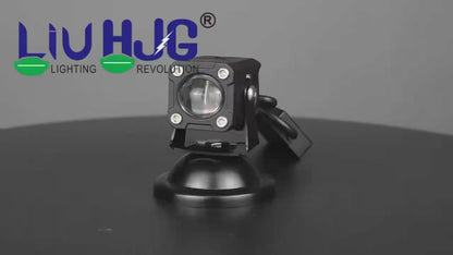 HJG X Drive Mini RGB Foglights with RGB Backlit DRL 40W Fog Light 4000LM Dual Color (3000K Yellow/6000K White) Projector Driving Lamp | Dynamic RGB Backlit DRL (8 Modes) | Wide Beam Auxiliary Light with Inline Ballast for Bike & SUV LIU HJG X Drive