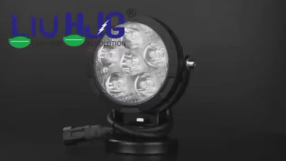HJG 6 LED 120W Round CREE Foglight Foglamp with Yellow Cover 120W 6 LED HJG 120W 5 LED Car Accessories Led Headlights Lights Led Fog Lights For Motorcycle Car SUV Lights, Set of 2 with Wiring Harness Kit HJG 6 LED Round 120W
