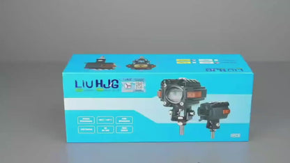 HJG Hazard Single Lens Foglight with Wiring Kit 80W New Model with Red Orange Hazard DRL Foglight Ultra Wide Dual Intensity LED Fog Lights White/Yellow (2*40W= 80W Total) Universal For All Cars & Bikes LIU HJG Hazard S59 1 Lens Fog with Wiring Harness Kit